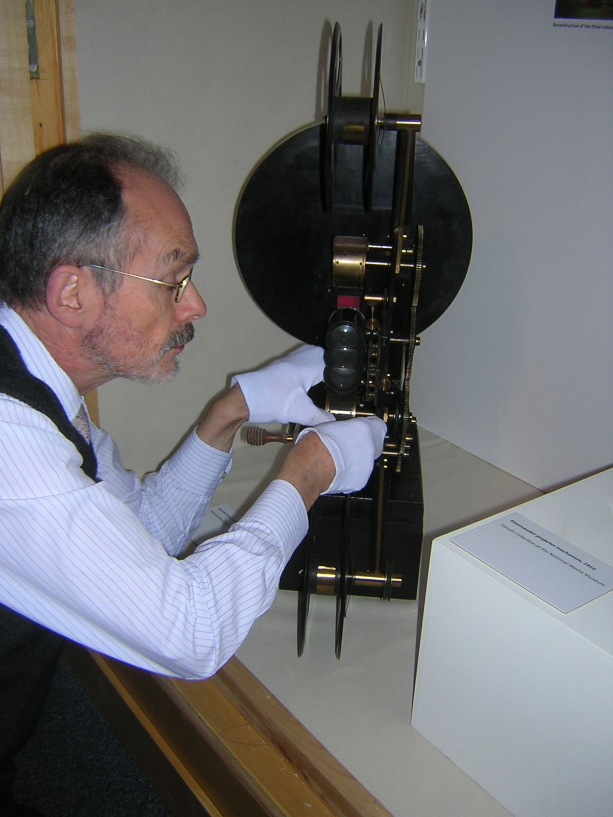 Michael Harvey with Projector