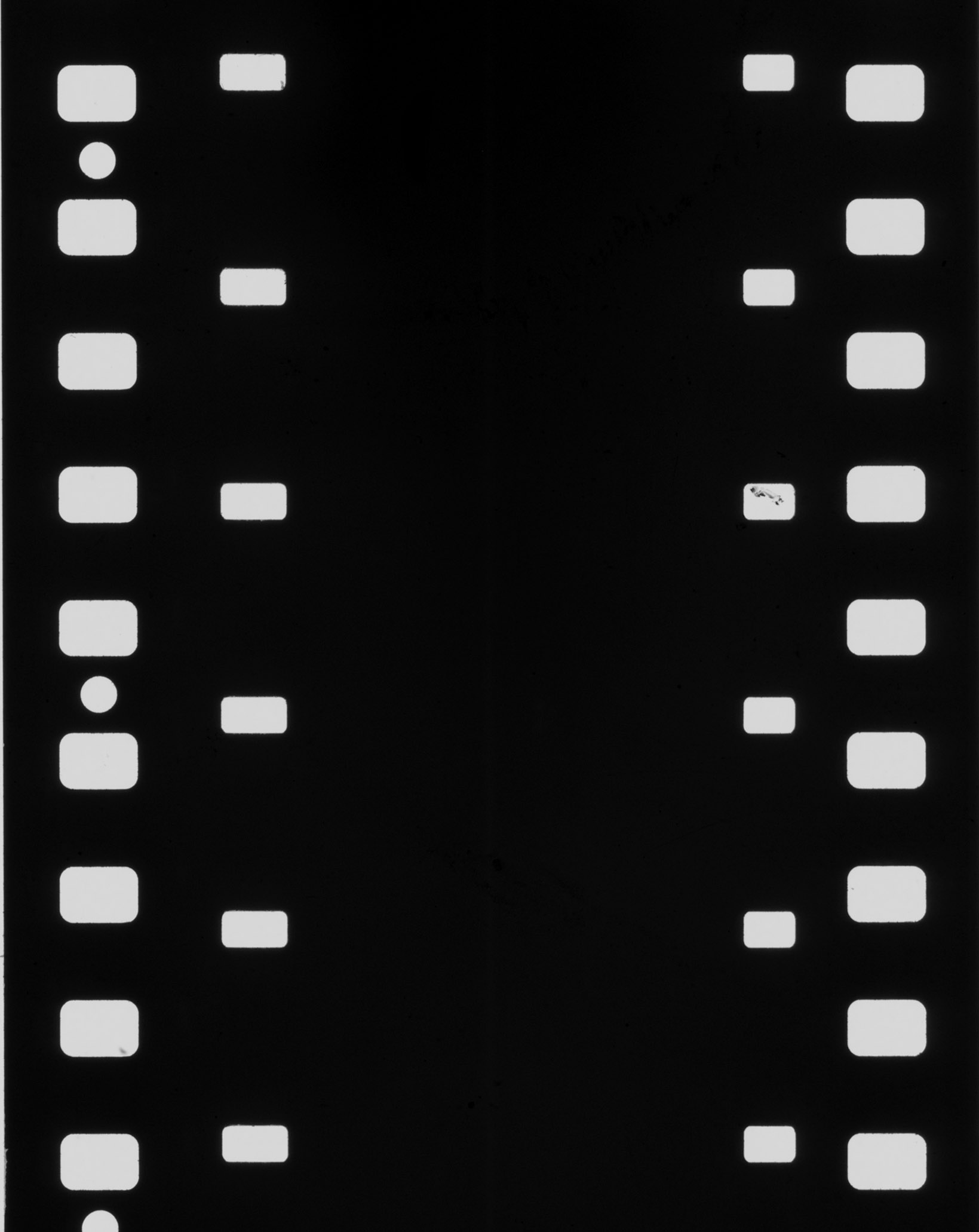35mm stock with one set of 16mm perforations and 1 set of 9.5mm perforations